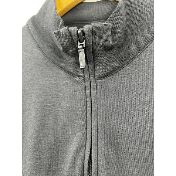 Peter Millar Black Pima Cotton Sleeveless Half Zip Mock Neck Sweater Vest XL - Picture 5 of 8